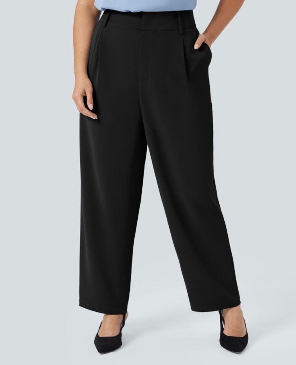 Halara Flex Day Straight Leg High Waisted Black, Size L